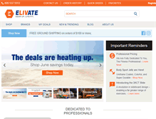 Tablet Screenshot of elivatefitness.com